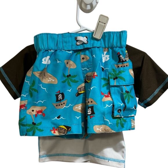 Pirate Swim Short Set Size 12 months - Picture 4 of 11